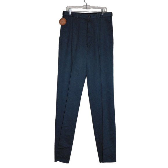 Haggar Work to Weekend Pants 35 Unhemmed Tag 36 Grey Expandable Waist NEW - Picture 2 of 9